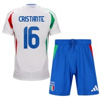 Camiseta Italia Bryan Cristante #16 Segunda Equipación Replica Eurocopa 2024 para niños mangas cortas (+ Pantalones cortos)